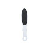 Gena Professional Foot File with white handle and dual-sided abrasive surface for smoothing rough heels.