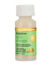 be natural Callus Eliminator 1 oz orange scent, breaks down tough calluses in just 3–5 minutes.