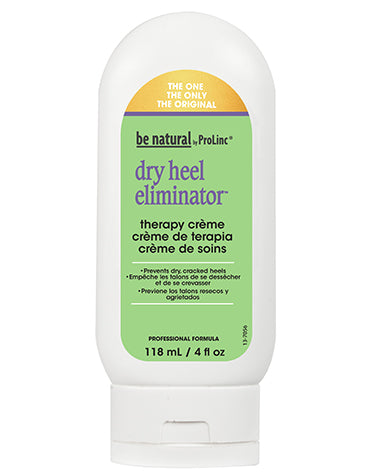 be natural Dry Heel Eliminator 4 oz therapy crème, prevents and treats dry, cracked heels.