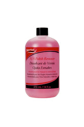 Pink bottle of SuperNail N/A Polish Remover for natural and artificial nails, 16 fl oz.