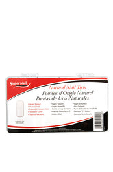 Frontage of a 500-count  of SuperNail professional Mylar-coated Nail Forms lay in white color background