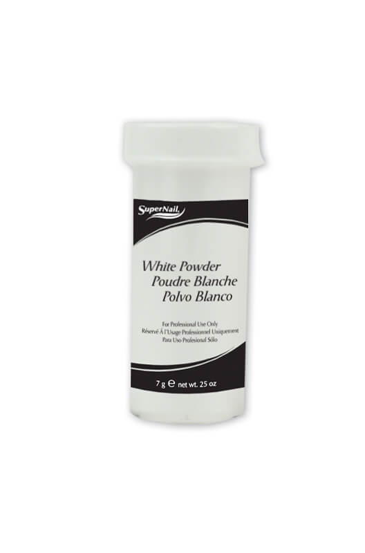 SuperNail White Powder (7g / .25oz) - Professional Nail Powder – High-performance acrylic powder for salon-quality nails.