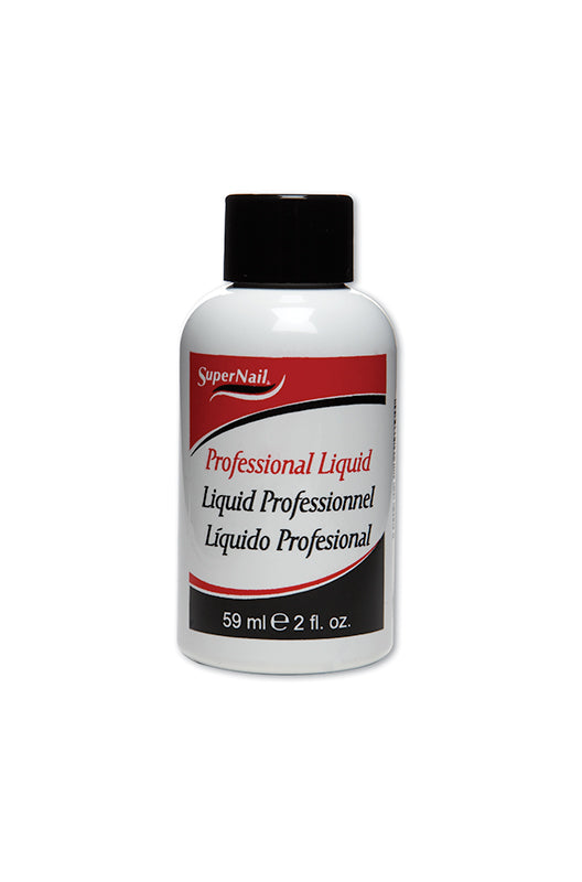 2-ounce container of SuperNail Nail Liquid with printed label graphics and product information